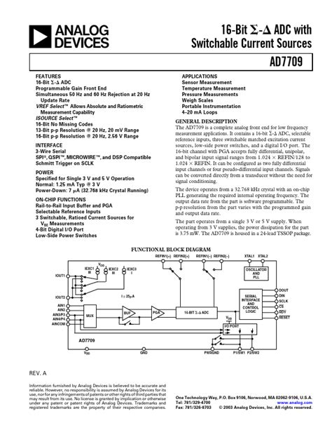 AD7709 Datasheet(PDF) .